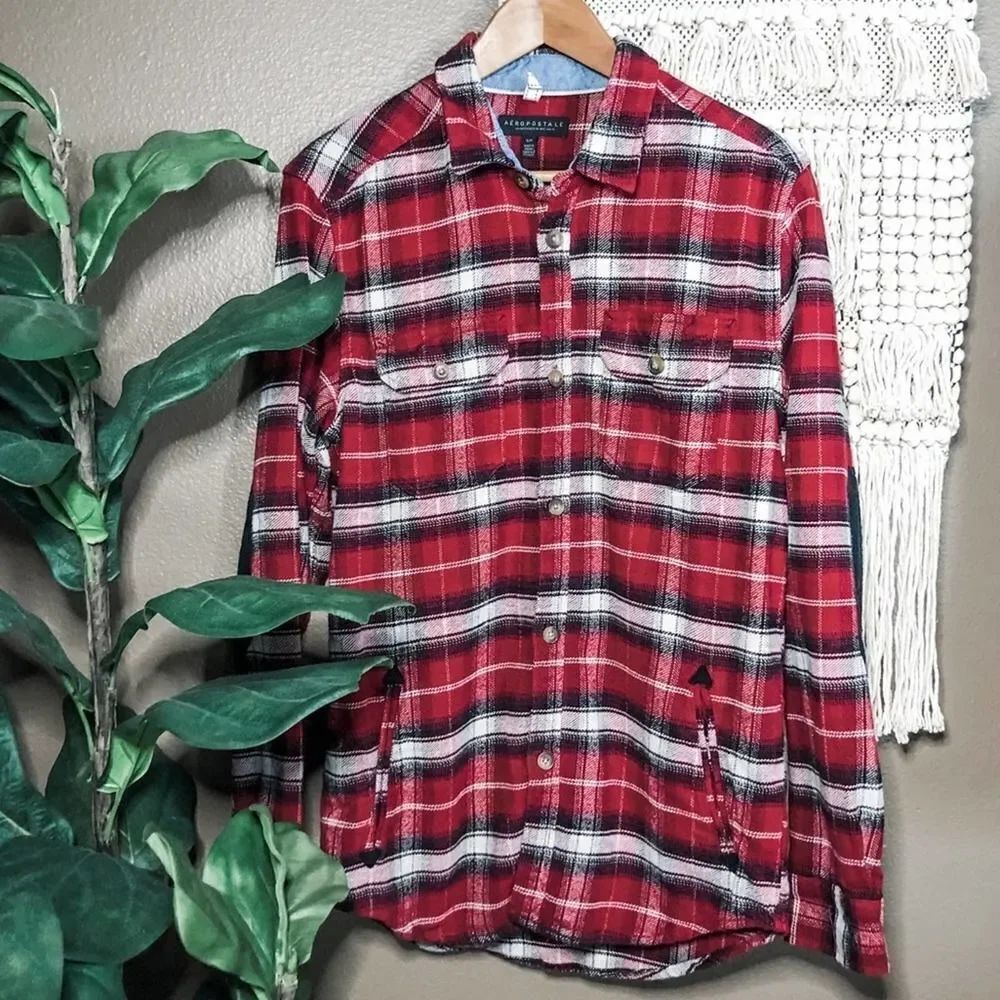 Aeropostale Red Plaid Flannel